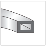 Rectangular tube hard way 2D image Rectangular tube hard way 2D image