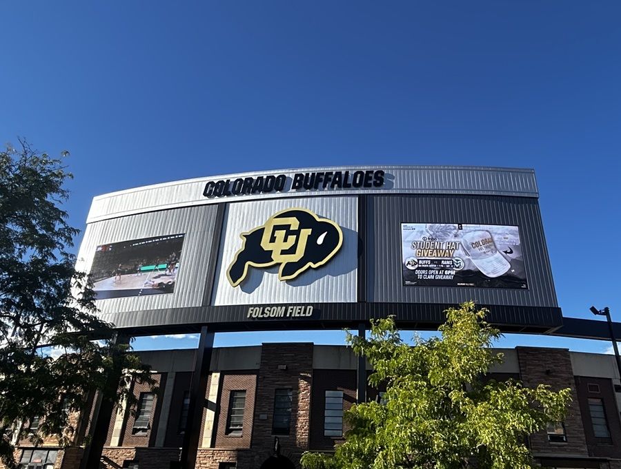 Tube steel bent for University of Colorado's Folsom Field Videoboard